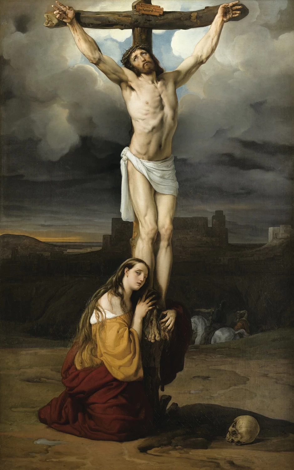 Maddalena penitente ai piedi della croce